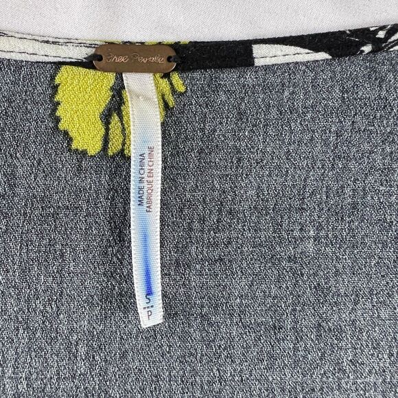 Free People Bella Floral Tunic Mini Dress S Babydoll Whimsy Oversized Boho Flowy - Picture 4 of 9